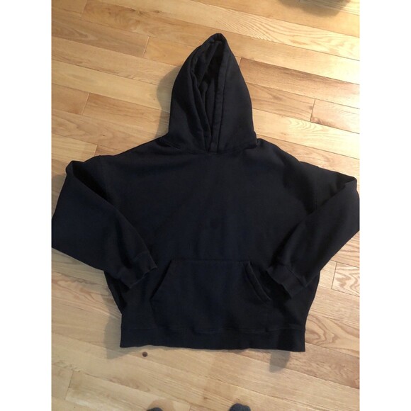 Premium NovaMen Solid Black Hoodie Large Super Soft Heavy Pullover - Picture 1 of 9